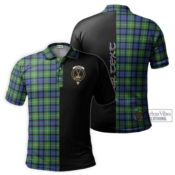 Gordon Old Ancient Tartan Polo Shirt with Family Crest and Half Of Me Style