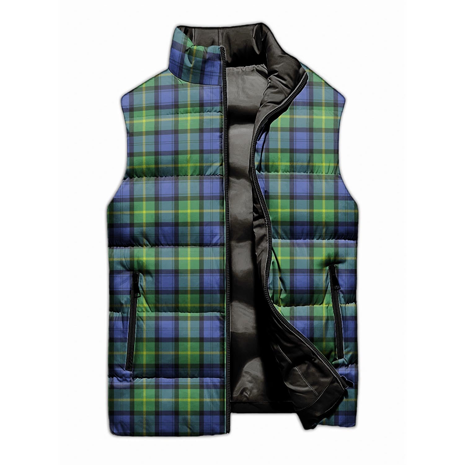 Gordon Old Ancient Tartan Sleeveless Puffer Jacket - Tartanvibesclothing