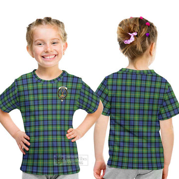 Gordon Old Ancient Tartan Kid T-Shirt with Family Crest