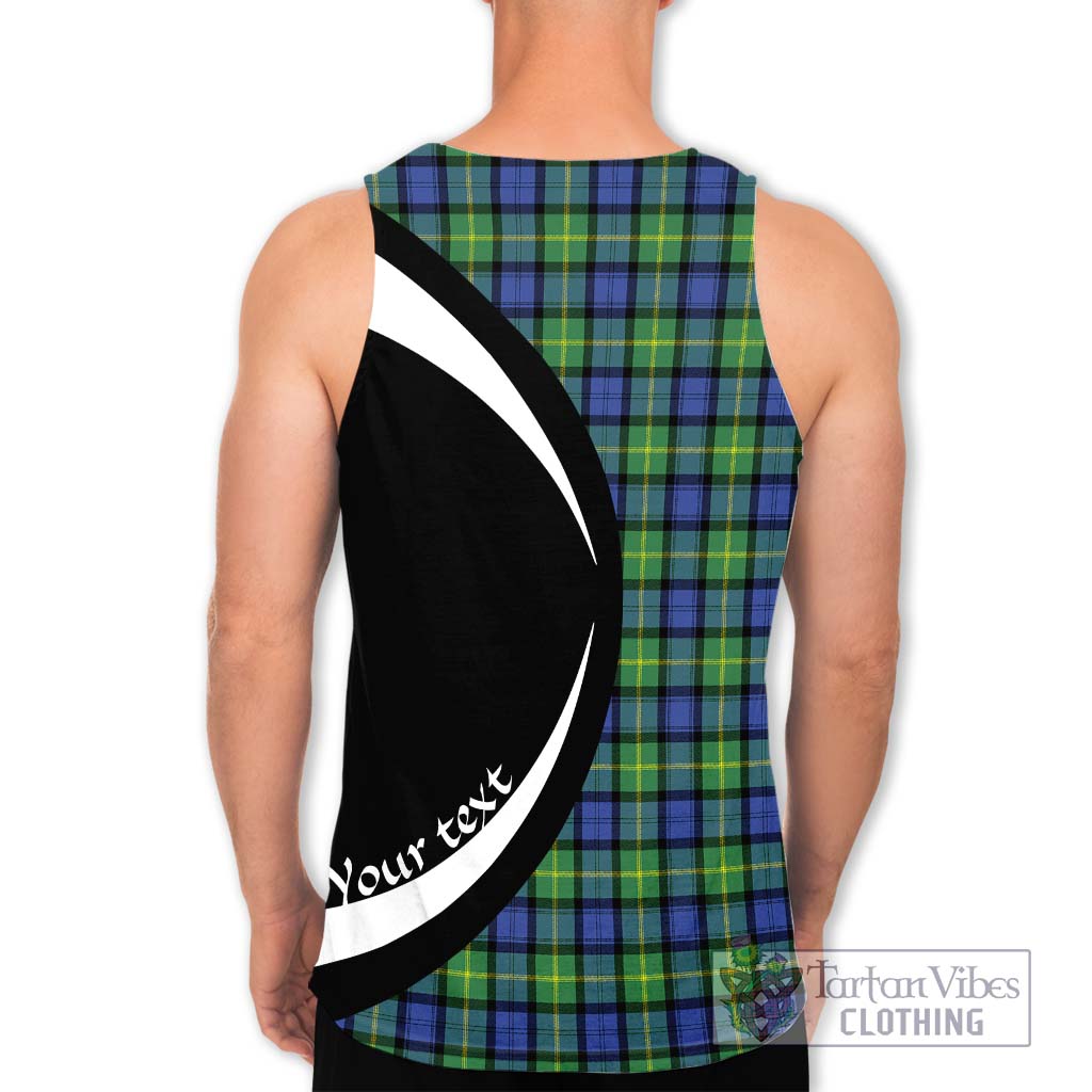 Gordon Old Ancient Tartan Men's Tank Top with Family Crest Circle Style - Tartan Vibes Clothing