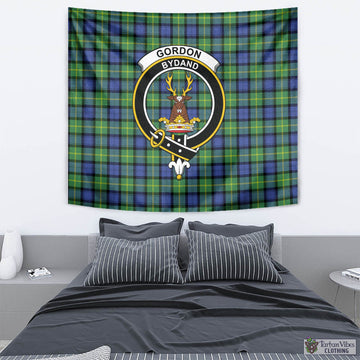 Gordon Old Ancient Tartan Tapestry Wall Hanging and Home Decor for Room with Family Crest