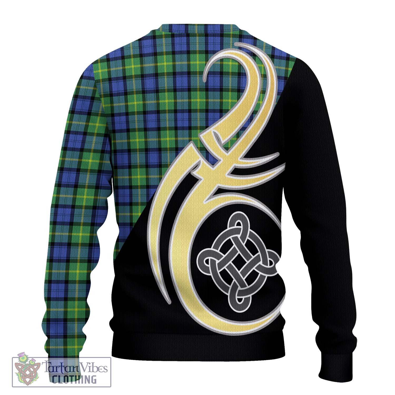 Gordon Old Ancient Tartan Knitted Sweater with Family Crest and Celtic Symbol Style - Tartan Vibes Clothing