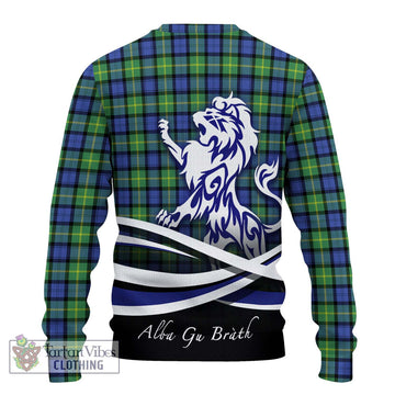 Gordon Old Ancient Tartan Ugly Sweater with Alba Gu Brath Regal Lion Emblem