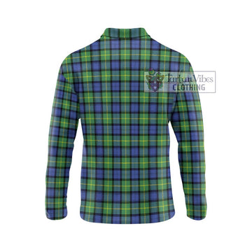 Gordon Old Ancient Tartan Long Sleeve Polo Shirt with Family Crest DNA In Me Style