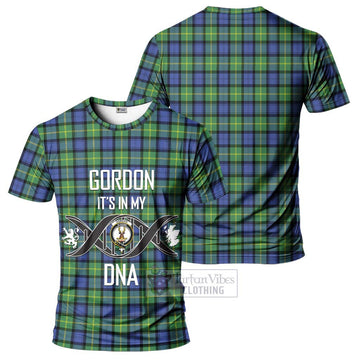 Gordon Old Ancient Tartan T-Shirt with Family Crest DNA In Me Style