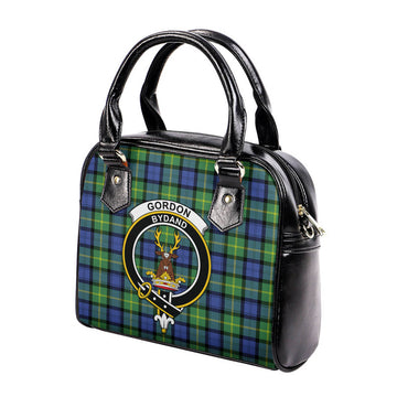 Gordon Old Ancient Tartan Shoulder Handbags with Family Crest