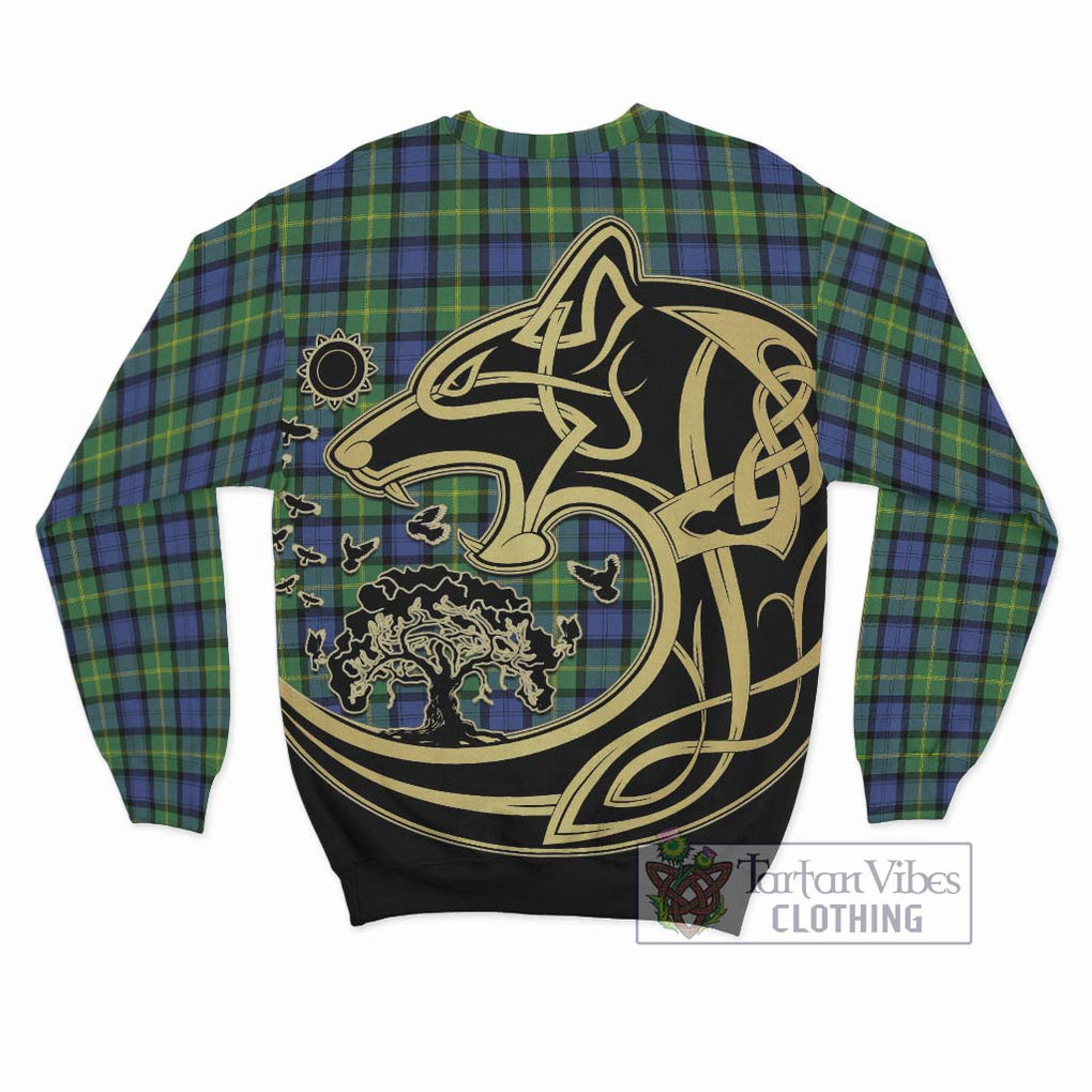 Gordon Old Ancient Tartan Sweatshirt with Family Crest Celtic Wolf Style - Tartan Vibes Clothing