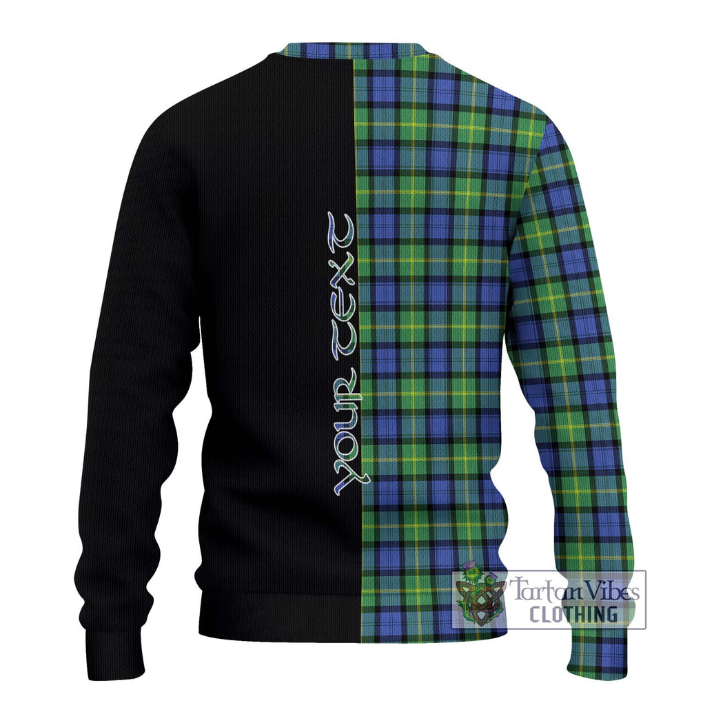 Gordon Old Ancient Tartan Knitted Sweater with Family Crest and Half Of Me Style - Tartanvibesclothing Shop