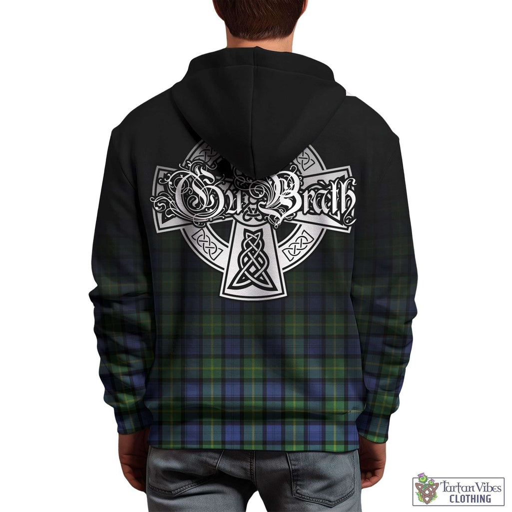 Tartan Vibes Clothing Gordon Old Ancient Tartan Hoodie Featuring Alba Gu Brath Family Crest Celtic Inspired