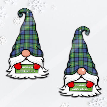 Gordon Old Ancient Gnome Christmas Ornament with His Tartan Christmas Hat