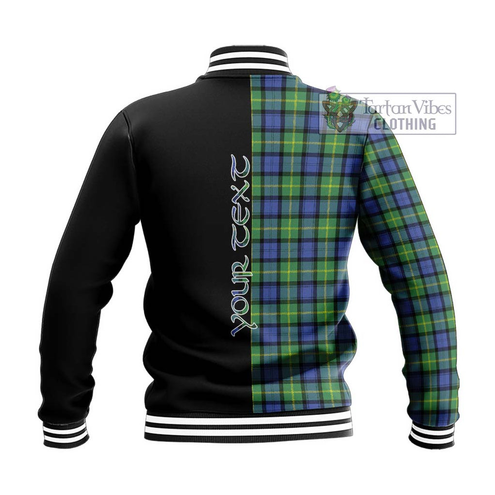 Gordon Old Ancient Tartan Baseball Jacket with Family Crest and Half Of Me Style - Tartanvibesclothing Shop