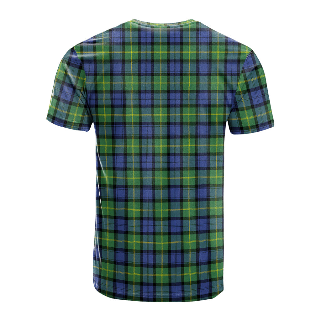 Gordon Old Ancient Tartan T-Shirt with Family Crest - Tartan Vibes Clothing