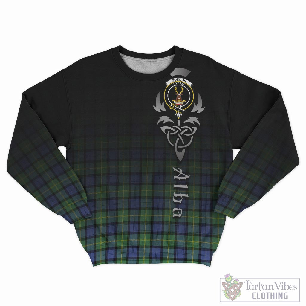 Tartan Vibes Clothing Gordon Old Ancient Tartan Sweatshirt Featuring Alba Gu Brath Family Crest Celtic Inspired