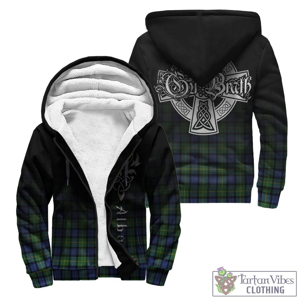 Tartan Vibes Clothing Gordon Old Ancient Tartan Sherpa Hoodie Featuring Alba Gu Brath Family Crest Celtic Inspired