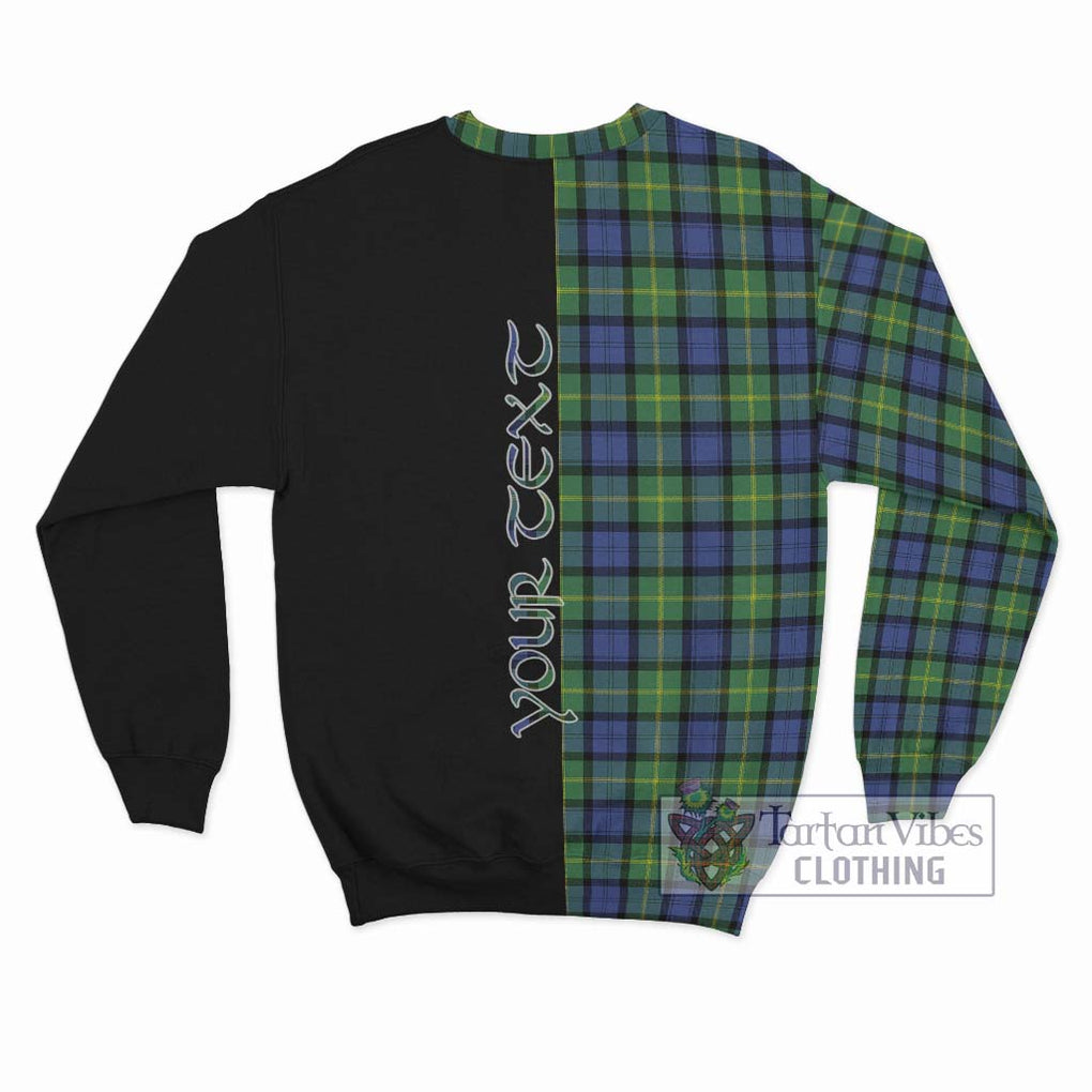 Gordon Old Ancient Tartan Sweatshirt with Family Crest and Half Of Me Style - Tartanvibesclothing Shop