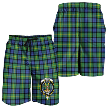 Gordon Old Ancient Tartan Mens Shorts with Family Crest