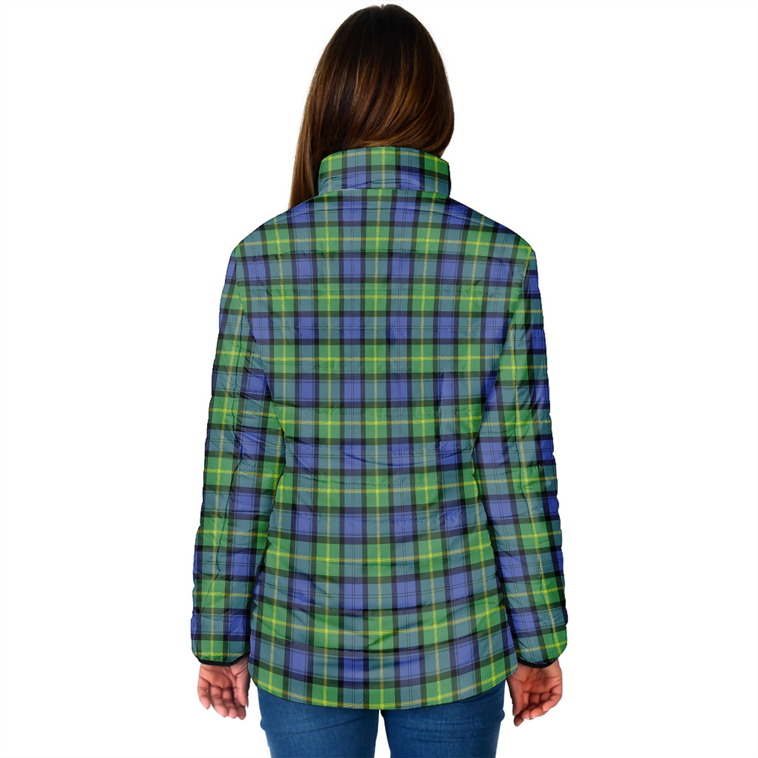 Gordon Old Ancient Tartan Padded Jacket with Family Crest - Tartan Vibes Clothing