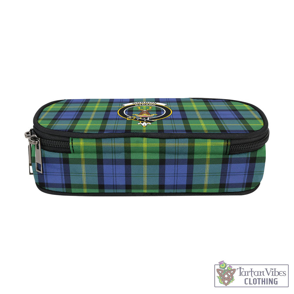 Tartan Vibes Clothing Gordon Old Ancient Tartan Pen and Pencil Case with Family Crest