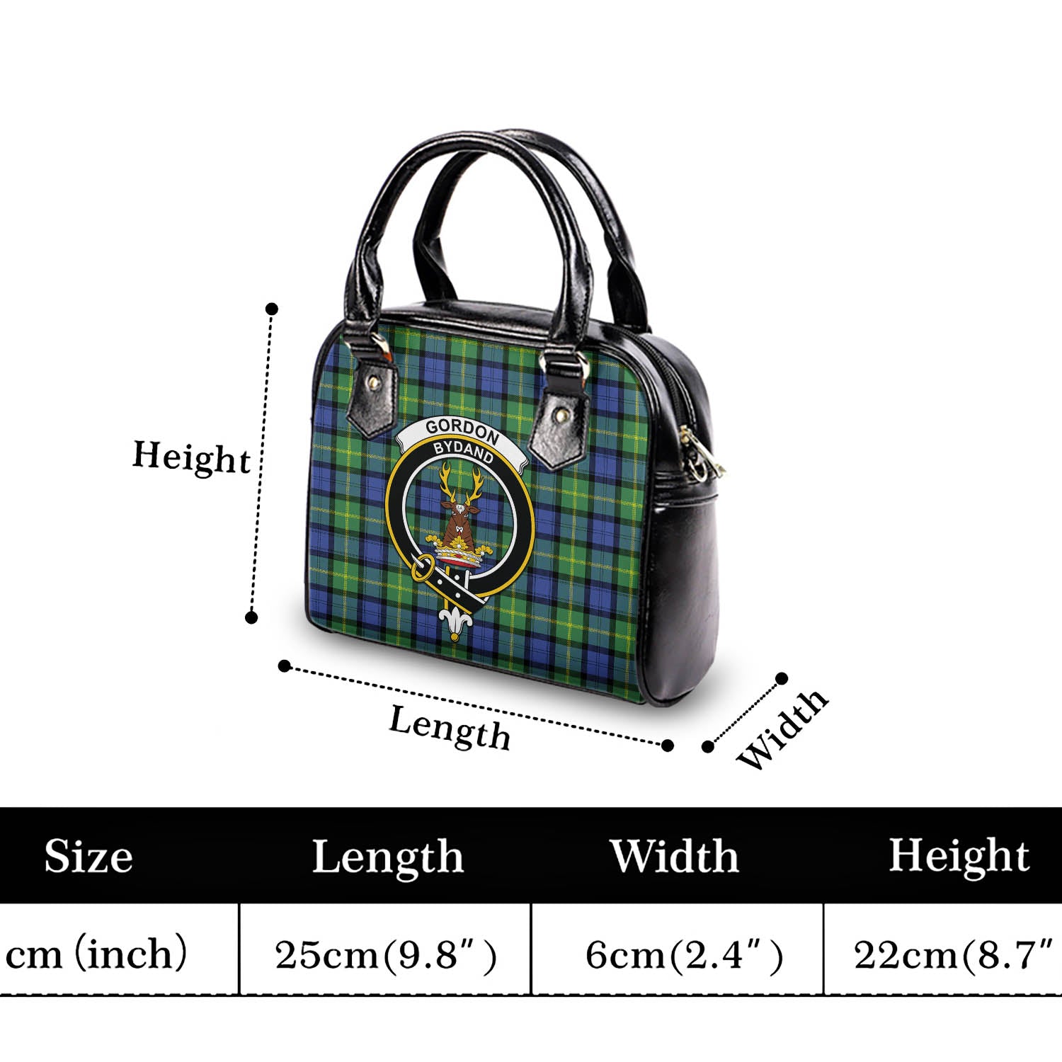 Gordon Old Ancient Tartan Shoulder Handbags with Family Crest - Tartanvibesclothing