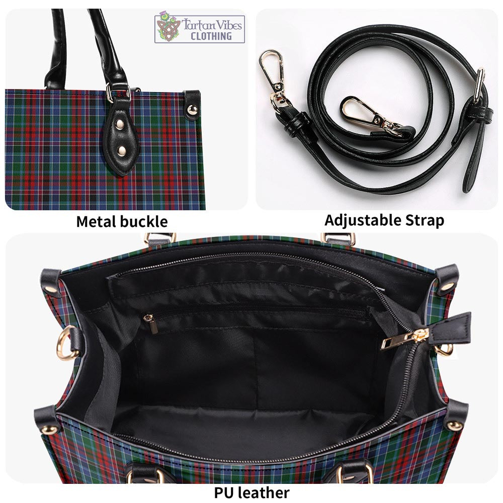 Tartan Vibes Clothing Gordon Red Tartan Luxury Leather Handbags