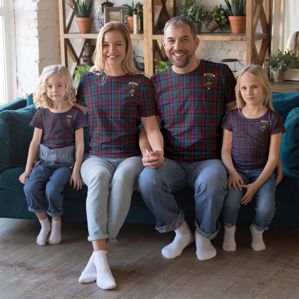 Gordon Red Tartan T-Shirt with Family Crest Kid's Shirt - Tartan Vibes Clothing