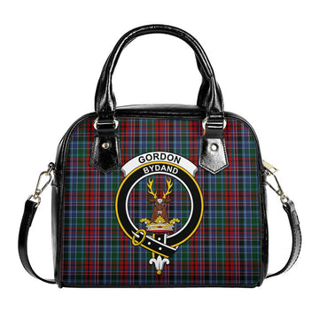 Gordon Red Tartan Shoulder Handbags with Family Crest