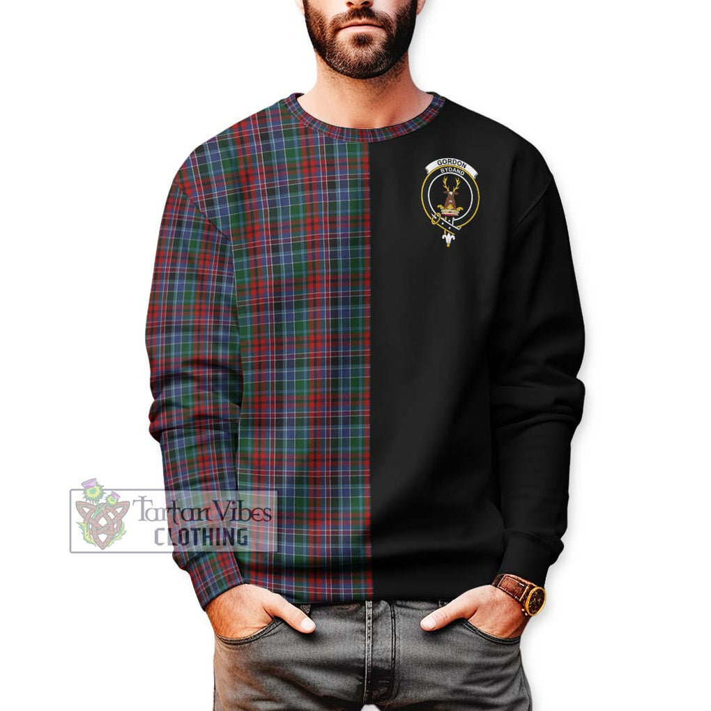 Gordon Red Tartan Sweatshirt with Family Crest and Half Of Me Style Unisex - Tartanvibesclothing Shop