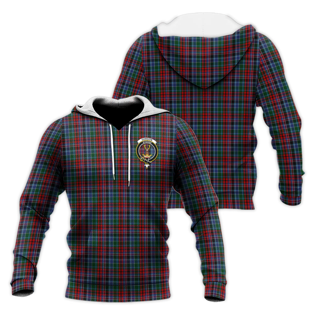 gordon-red-tartan-knitted-hoodie-with-family-crest