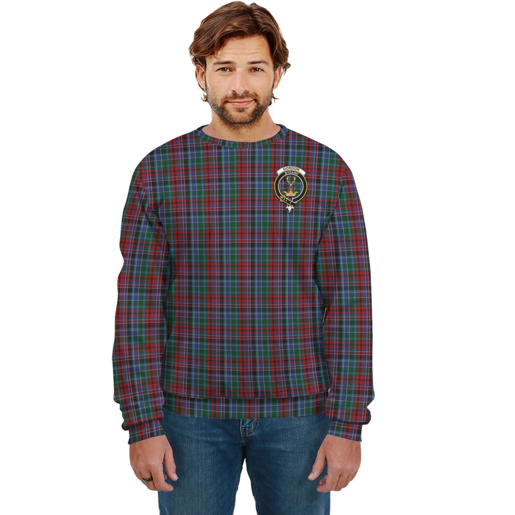 Gordon Red Tartan Sweatshirt with Family Crest Unisex - Tartan Vibes Clothing