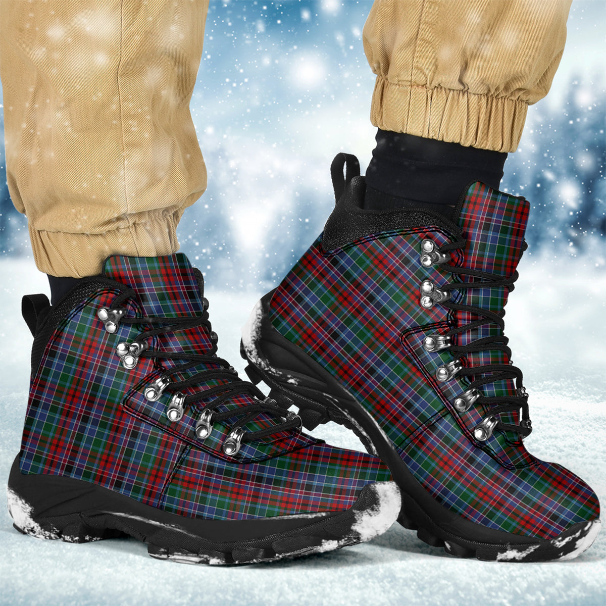 Gordon Red Tartan Alpine Boots - Tartanvibesclothing