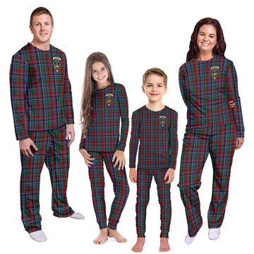 Gordon Red Tartan Pajamas Family Set with Family Crest