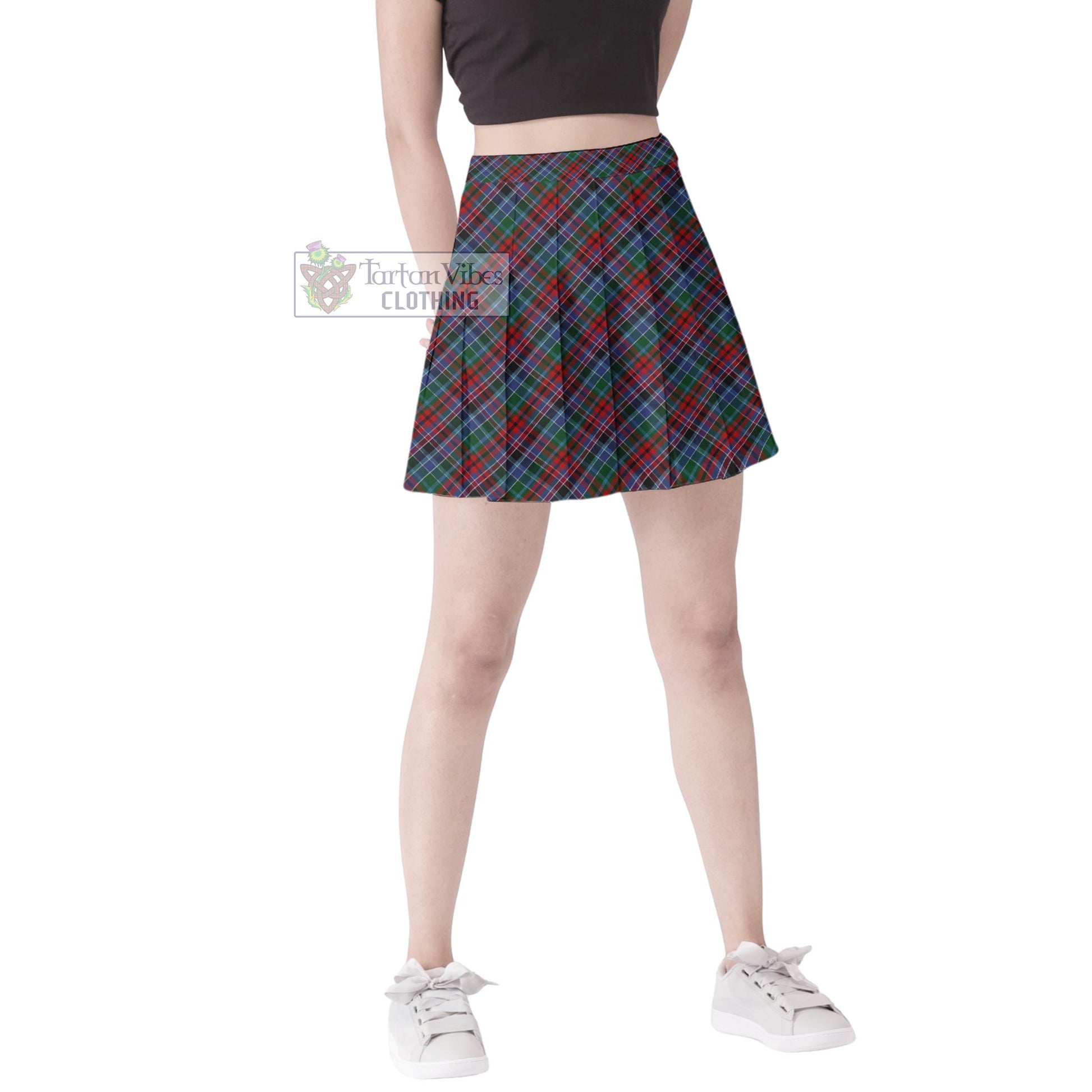 Tartan Vibes Clothing Gordon Red Tartan Women's Plated Mini Skirt