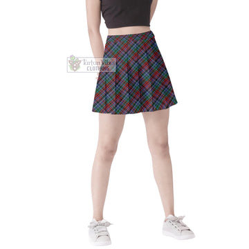 Gordon Red Tartan Women's Plated Mini Skirt