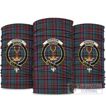 Gordon Red Tartan Neck Gaiters, Tartan Bandanas, Tartan Head Band with Family Crest