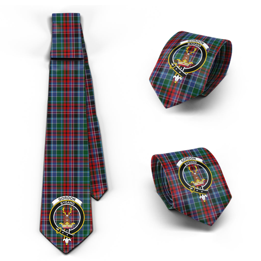 Gordon Red Tartan Classic Necktie with Family Crest Necktie One Size - Tartan Vibes Clothing