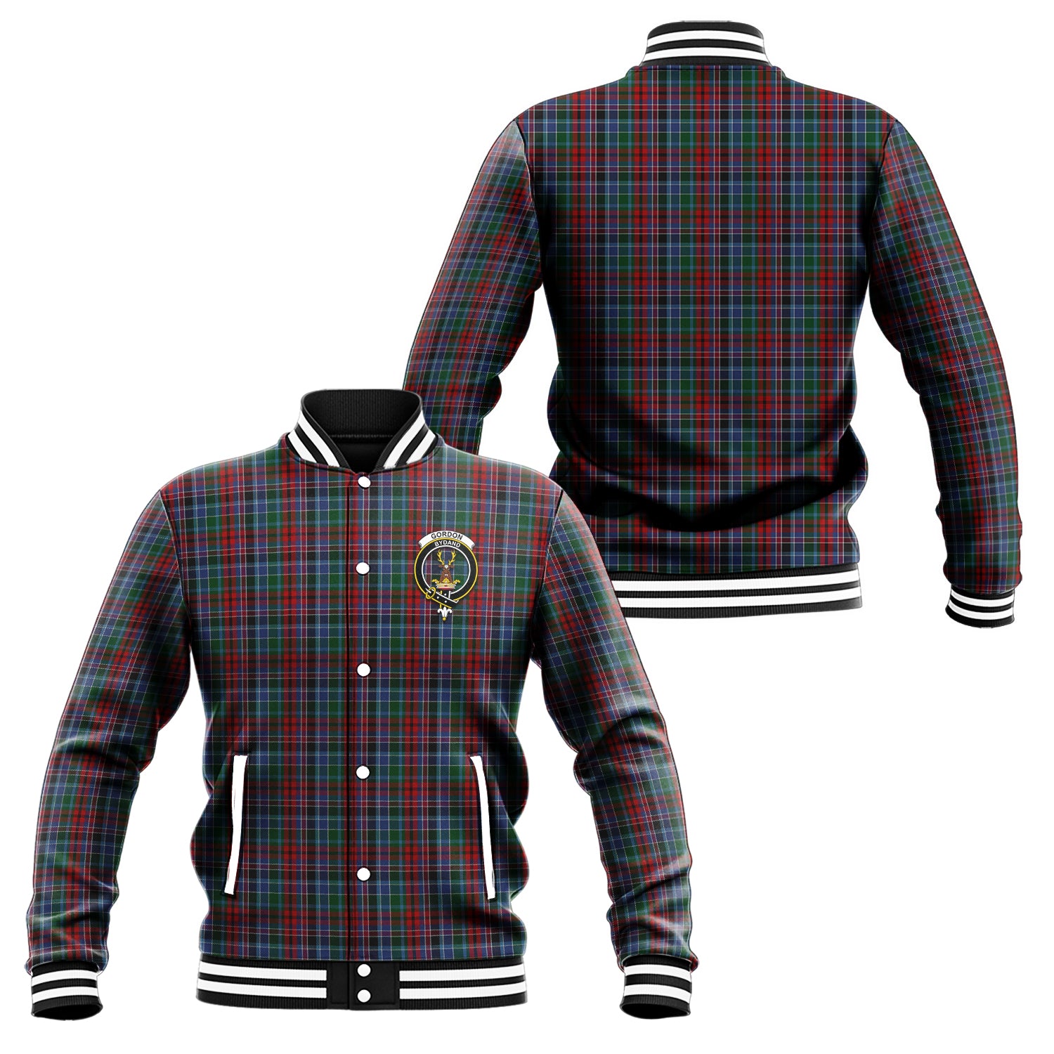 gordon-red-tartan-baseball-jacket-with-family-crest