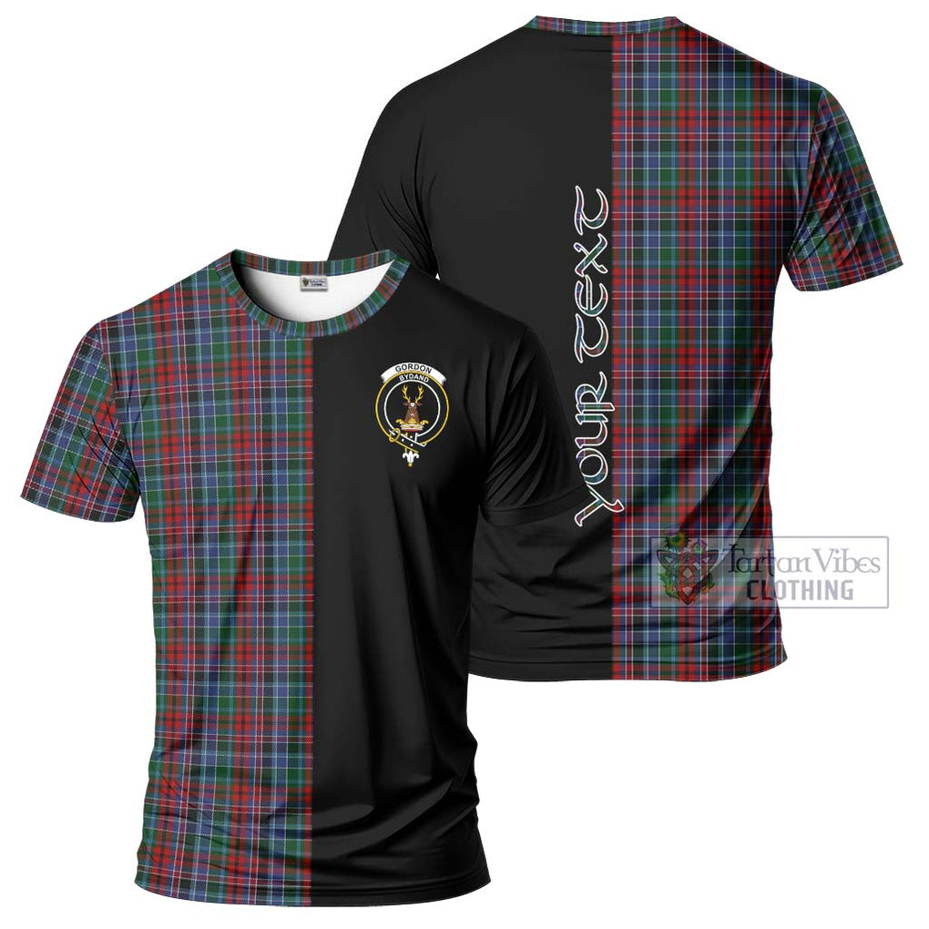 Gordon Red Tartan T-Shirt with Family Crest and Half Of Me Style Kid's Shirt - Tartanvibesclothing Shop