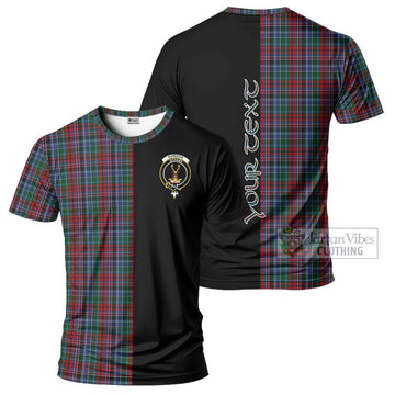 Gordon Red Tartan T-Shirt with Family Crest and Half Of Me Style