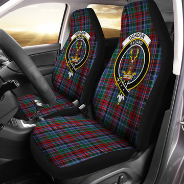 Gordon Red Tartan Car Seat Cover with Family Crest