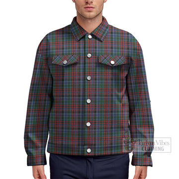 Gordon Red Tartan Unisex Lapel Cotton Jacket