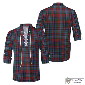 Gordon Red Tartan Men's Scottish Traditional Jacobite Ghillie Kilt Shirt