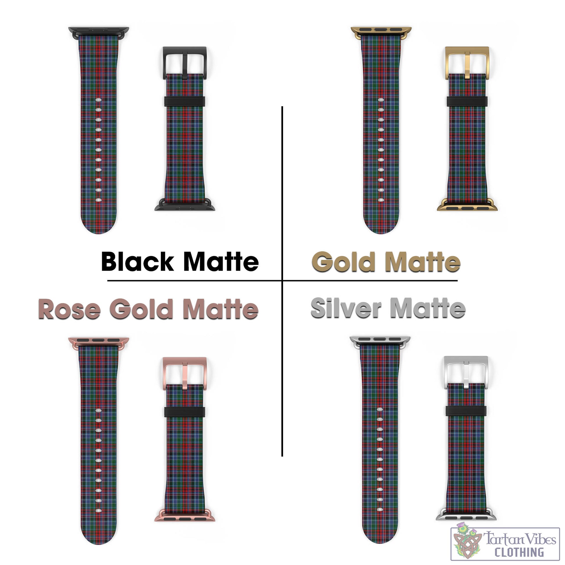 Tartan Vibes Clothing Gordon Red Tartan Watch Band