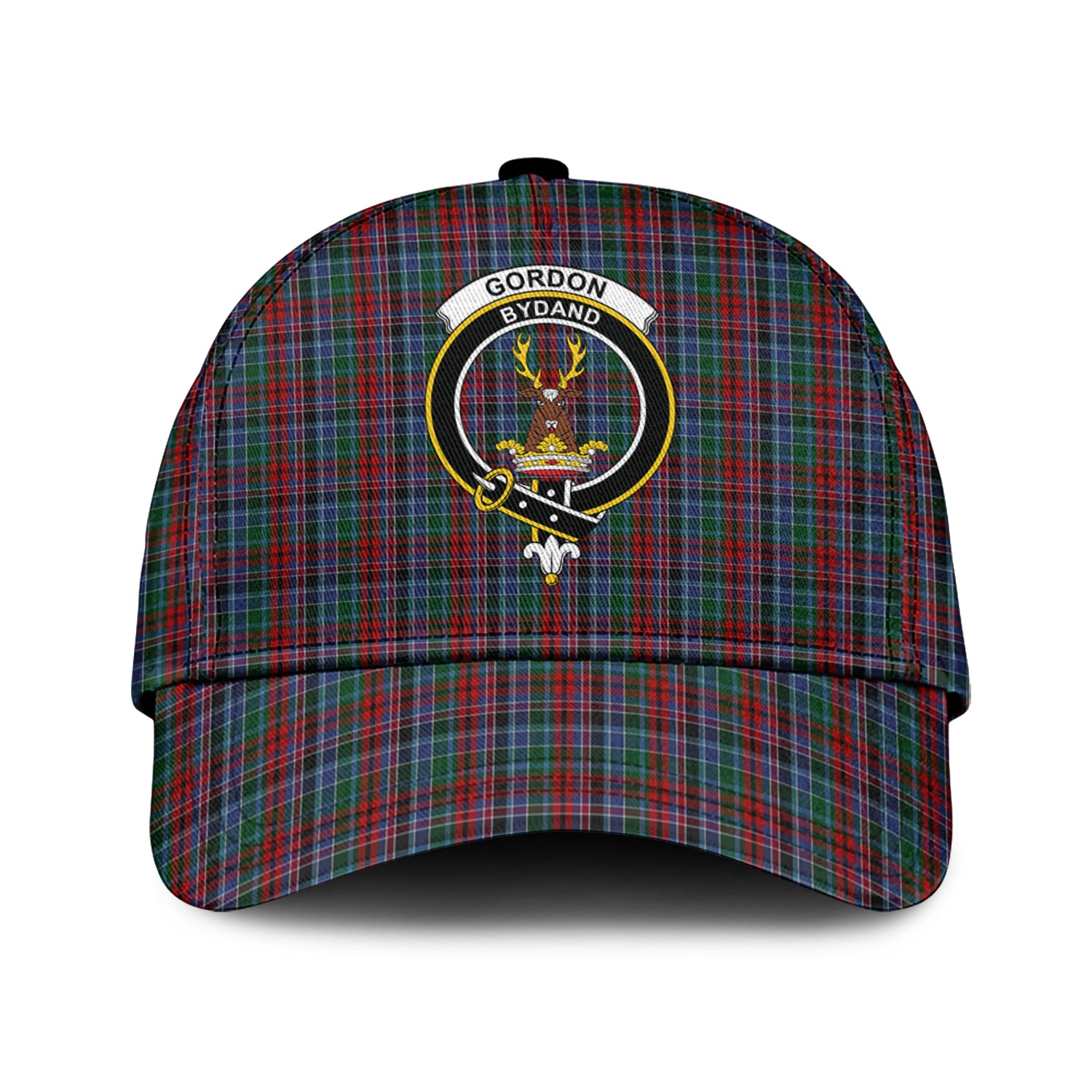 Gordon Red Tartan Classic Cap with Family Crest Classic Cap Universal Fit - Tartan Vibes Clothing