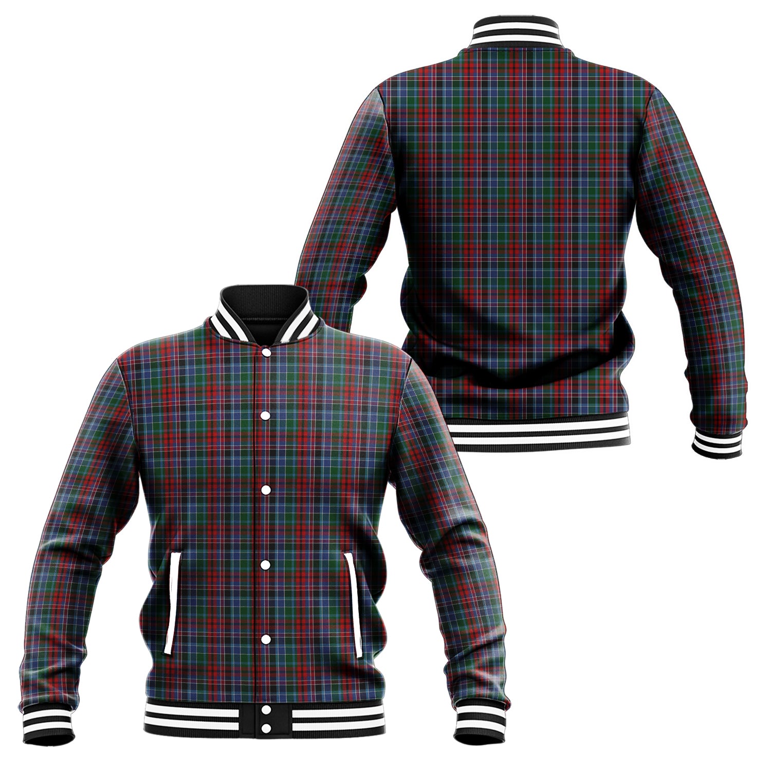 Gordon Red Tartan Baseball Jacket Unisex - Tartan Vibes Clothing