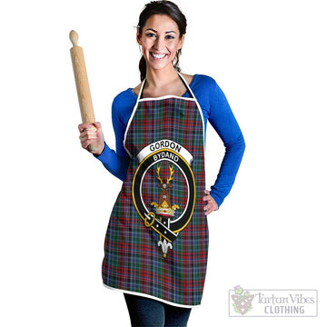 Gordon Red Tartan Apron with Family Crest