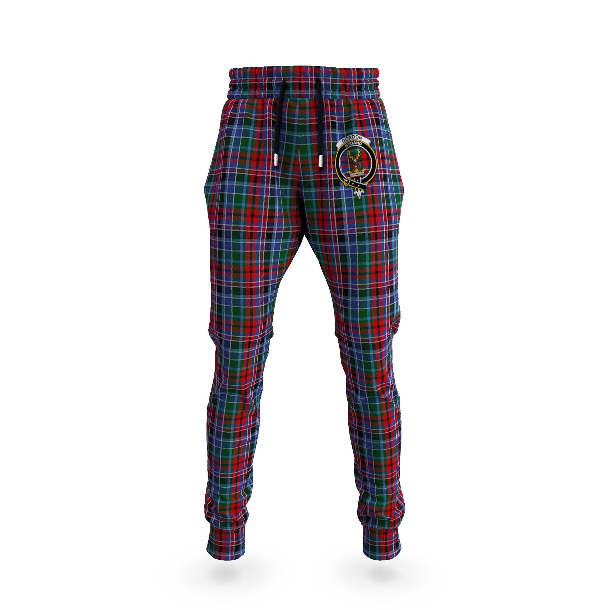 Gordon Red Tartan Joggers Pants with Family Crest 5XL - Tartan Vibes Clothing