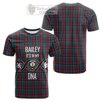 Gordon Red Tartan Cotton T-shirt with Family Crest DNA In Me Style