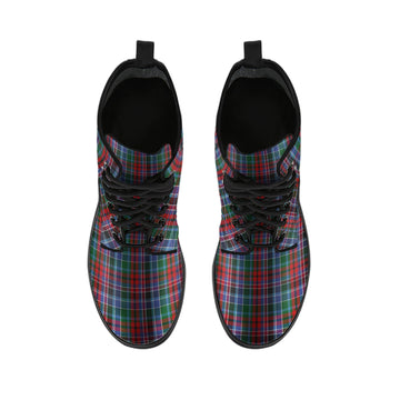 Gordon Red Tartan Leather Boots