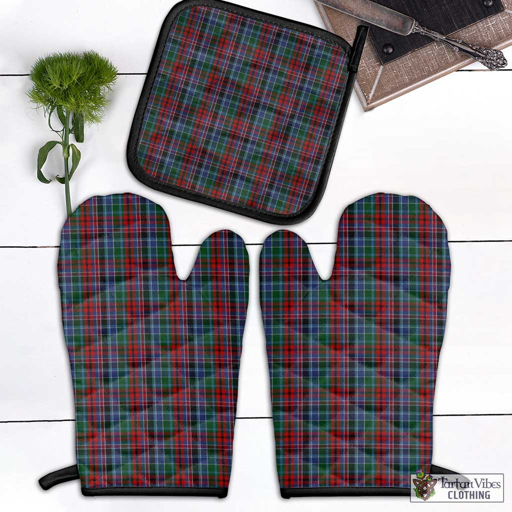 Gordon Red Tartan Combo Oven Mitt & Pot-Holder Combo 1 Oven Mitt & 1 Pot-Holder Black - Tartan Vibes Clothing