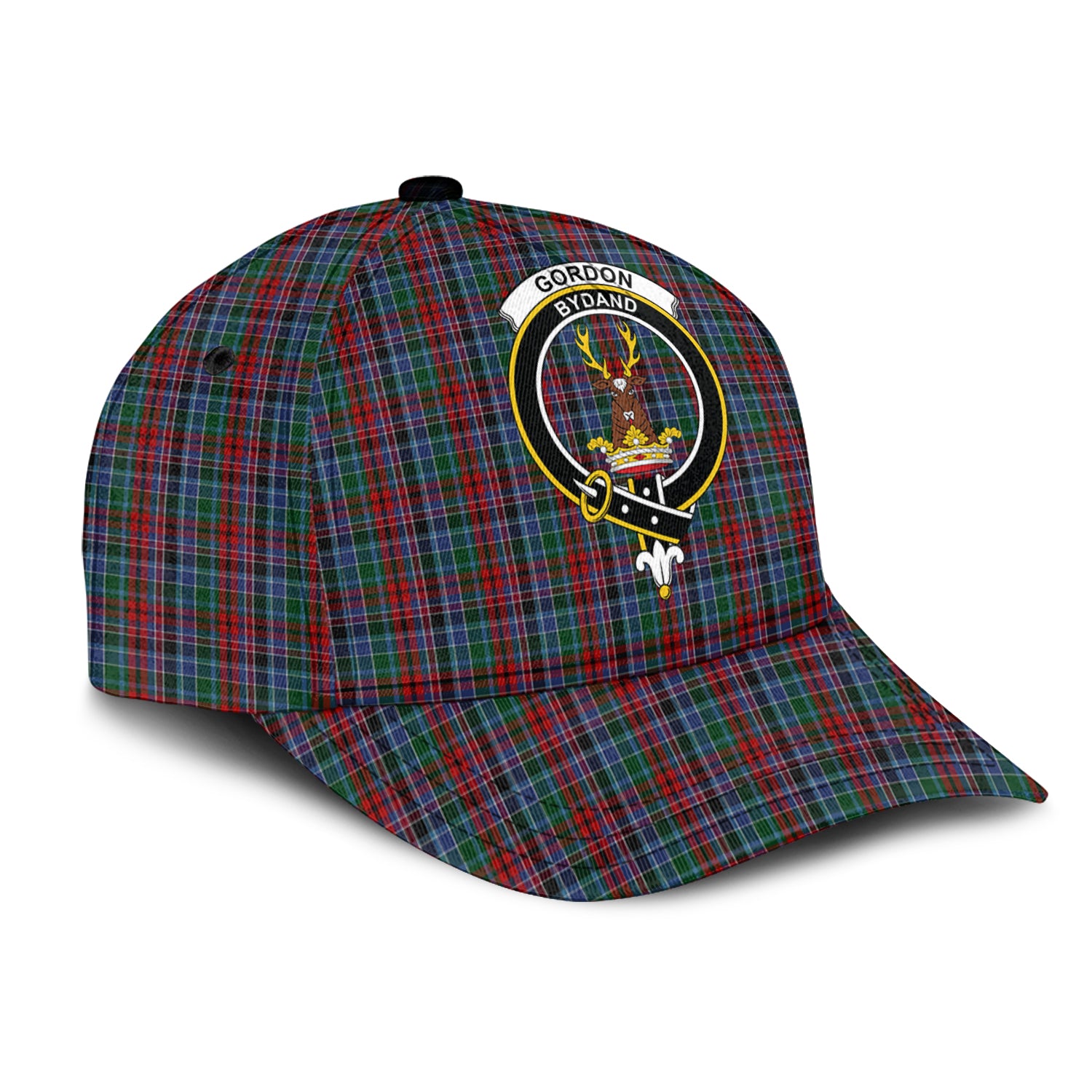 Gordon Red Tartan Classic Cap with Family Crest - Tartan Vibes Clothing